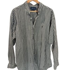 Ralph Lauren Blake XL Plaid Blake Cotton Button Down Long Sleeve Mens Preppy